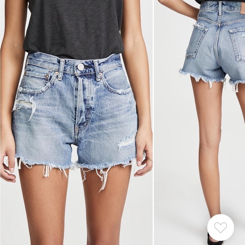 Moussy Vintage Chester Denim Jean Shorts in Blue Size 29